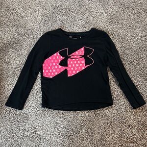 Under Armour Kids Long Sleeve Shirt - Black and Pink